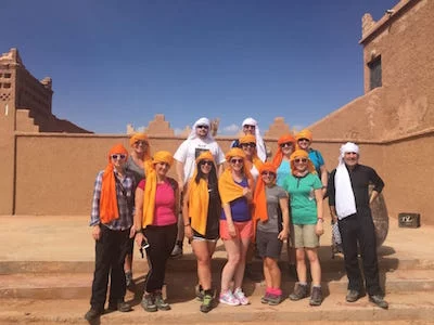 Sahara Trek: Tourist Group Photo With Berber Guides